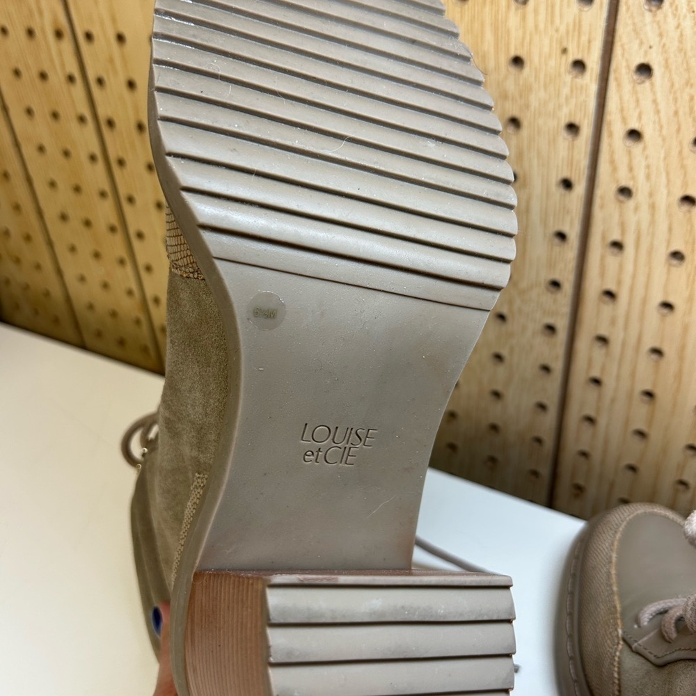 Louise et Cie Taupe Lace-Up Ankle Boots - Picture 5 of 8